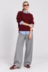 Yün Karışımlı Oversize Triko Kazak 4270 BORDO LKİ0062