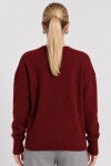 Yün Karışımlı Oversize Triko Kazak 4270 BORDO LKİ0062