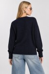 Yün Karışımlı Oversize Triko Kazak 4270 LACİVERT LKİ0062