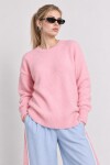 Yün Karışımlı Oversize Triko Kazak 4270 PEMBE LKİ0062