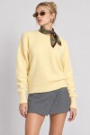 Yün Karışımlı Oversize Triko Kazak 4270 SARI LKİ0062