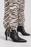Zebra Desenli Gabardin Pantolon ANTRASİT KREM LBY0117
