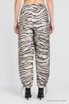 Zebra Desenli Gabardin Pantolon ANTRASİT KREM LBY0117